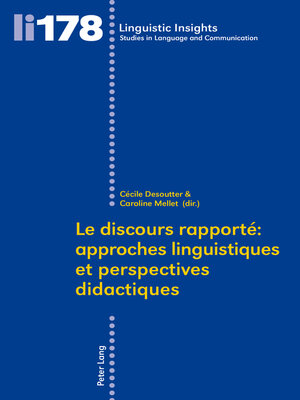 cover image of Le discours rapporté